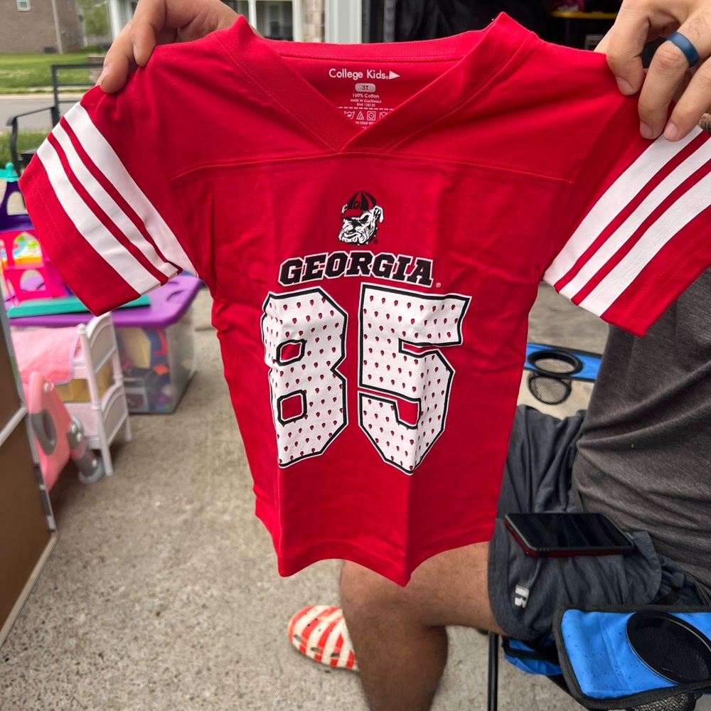 Red UGA 85 Kids Shirt